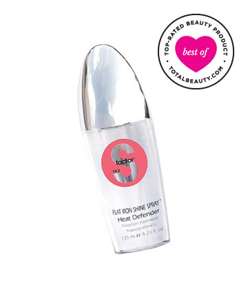 Best Shine Serums and Sprays No. 12: TIGI S-Factor Heat Defender Flat Iron Shine Spray, $32.50