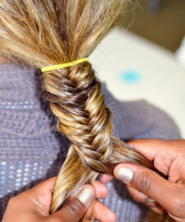 How to Do a Fishtail Braid, Step 4: Maintain Evenness