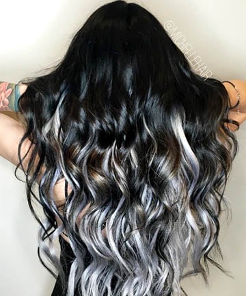 Black with Silver Balayage 