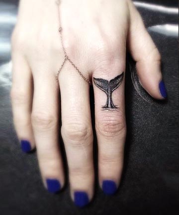 Finger Tattoos: Whale Watchin'