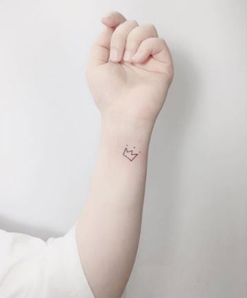 Simple Wrist Crown Tattoo