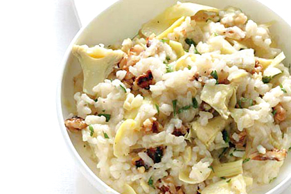 Dinner: Artichoke Lemon Risotto