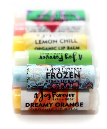 A Joy Forever Handcrafted Vegan Lip Balm, $3