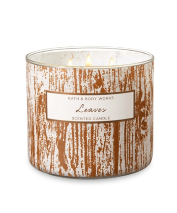Bath & Body Works Leaves 3-Wick Candle, $24.50