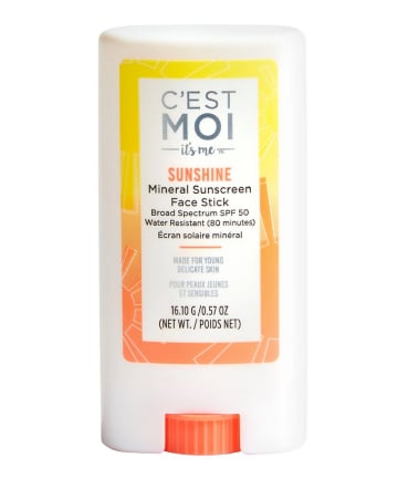 C'est Moi Sunshine Mineral Sunscreen Face Stick Broad Spectrum SPF 50, $10