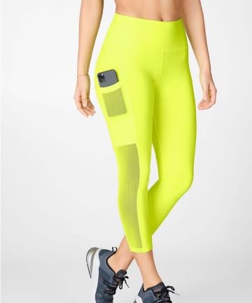 Fabletics Mila High-Waisted Pocket Capri in Neon, 2 for $24