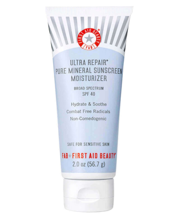 First Aid Beauty Ultra Repair Pure Mineral Sunscreen Moisturizer SPF 40, $30