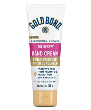 Gold Bond Age Renew Hand Cream SPF 20, $6.49