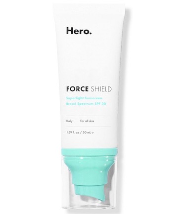 Hero Cosmetics Force Shield Superlight Sunscreen Broad Spectrum SPF 30, $19.99