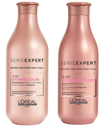 L'Oreal Paris Professionnel Vitamino Color A-OX Shampoo, $16.34, and Conditioner, $15.05