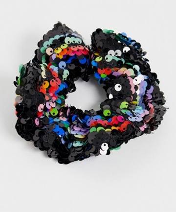 Liars & Lovers Multi Sequin Hair Scrunchie, $9.50