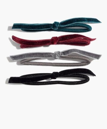 Madewell Four-Pack Knotted Velvet Hair Ties, $12.50