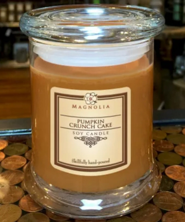 Magnolia Scents by Design Pumpkin Crunch Cake Soy Candle, $18