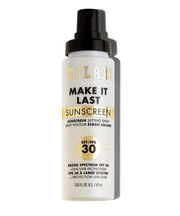 Milani Make It Last Sunscreen Setting Spray SPF 30, $13.97