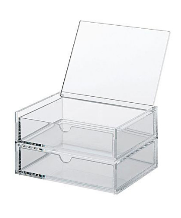 Muji Acrylic Storage 2 Drawers With Lid, $22