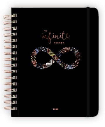 My Infinite Agenda Black/Rose Gold 2020, $58