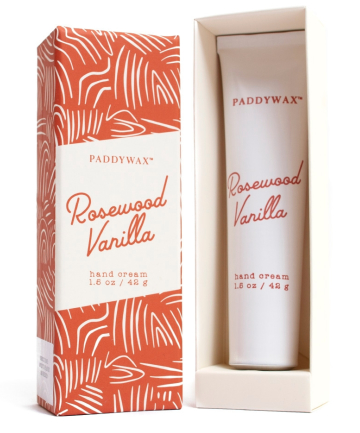 Paddywax Hand Cream Rosewood Vanilla, $15