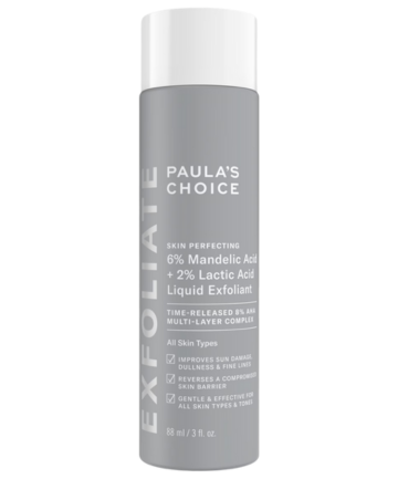 Paula's Choice Skin Perfecting 6% Mandelic Acid + 2% Lactic Acid Liquid Exfoliant, $37