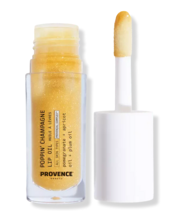 Provence Beauty Hydrating Tinted Lip Oil in Poppin' Champagne, $8.99