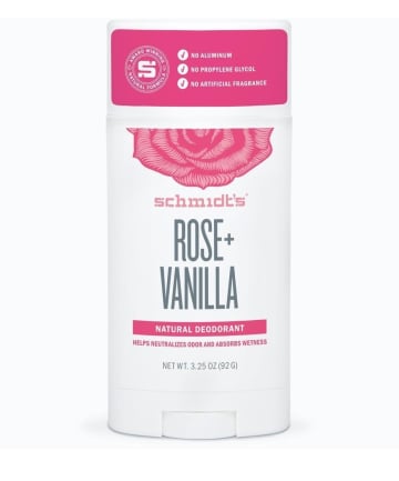 Schmid's Deodorant Stick in Rose and Vanilla, $4.69