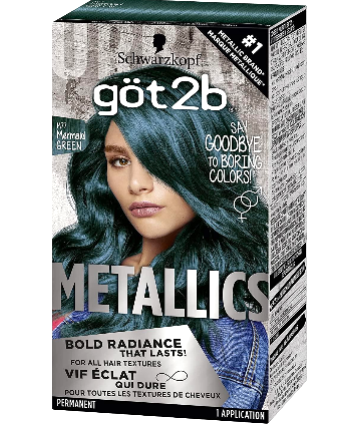 Schwarzkopf Got2B Hair Color Metallics in M77 Mermaid Green, $11.97