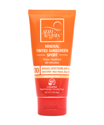 Suntegrity Sport Mineral Tinted Sunscreen, $24