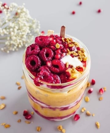 Sweet potato, coconut and granola jar