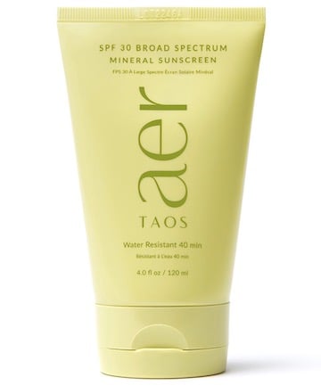 Taos Aer SPF 30 Broad Spectrum Mineral Sunscreen, $38