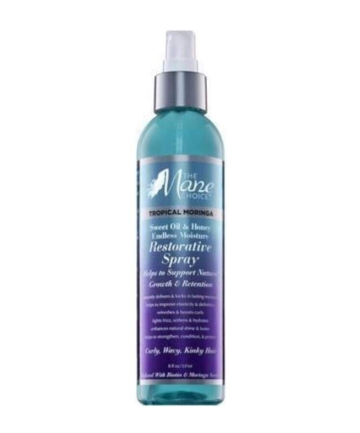 The Mane Choice Tropical Moringa Sweet Oil & Honey Restorative Spray, $13.99