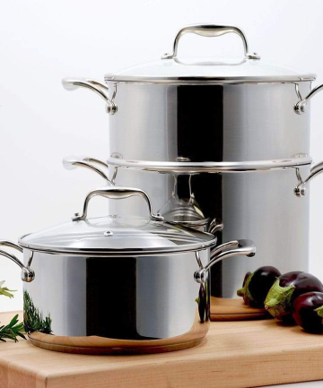 Tuxton Home Concentrix Stainless Steel Cookware, $185