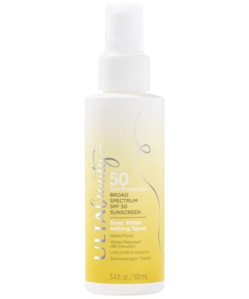 Ulta SPF 50 Sunscreen Rose Water Setting Spray, $10.99