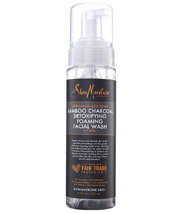 Shea Moisture African Black Soap Bamboo Charcoal Foaming Facial Wash, $10.99