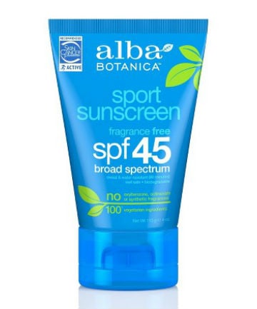 Alba Botanica Sport Mineral Sunscreen SPF 45, $8.99