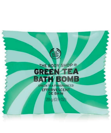 The Body Shop Green Tea Bath Bomb, $2