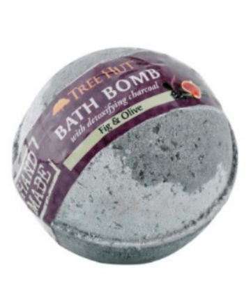 Tree Hut Fig & Olive Bath Bomb with Detoxifying Charcoal, $6