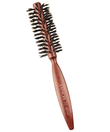 For Short Hair: Small Round Boar Bristle Brush