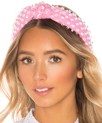 Lele Sadoughi x Revolve Woven Bead Headband, $150