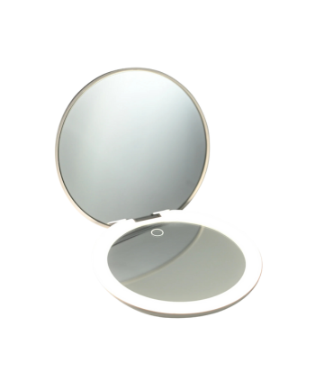 Ilios Lighting Led Compact Mirror in White, $39