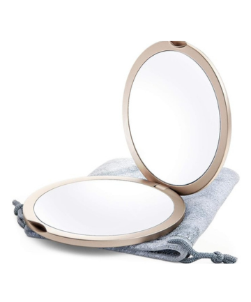 Mavoro Compact Mirror in Champagne Gold, $8.99