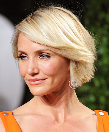 Cameron Diaz's Side-Swept Bob Hairstyle