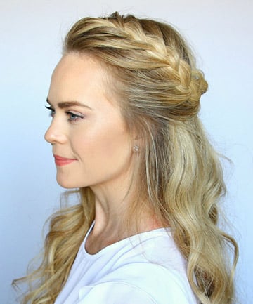 Half Up French Braid Crown 