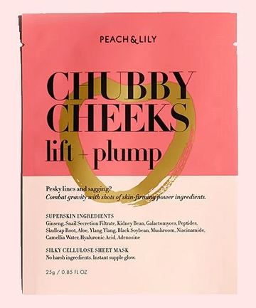 Peach & Lily Chubby Cheeks Lift + Plump Sheet Mask, $6