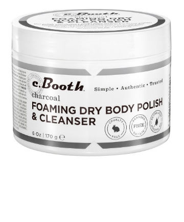 Best Body Scrub No. 17: C. Booth Charcoal Foaming Dry Body Polish & Cleanser, $8.99