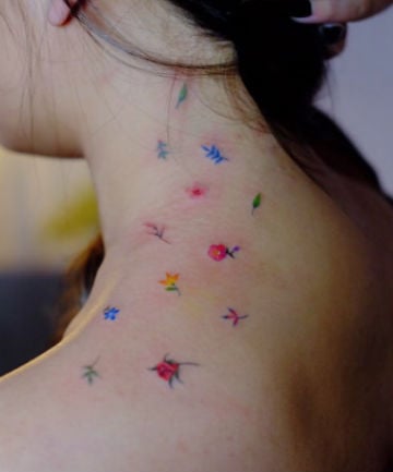 Cascading Flowers Tattoo