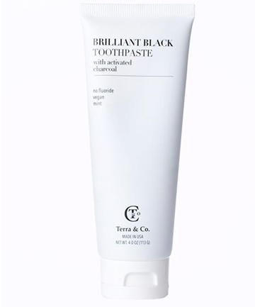 Terra & Co Brilliant Black Toothpaste, $25