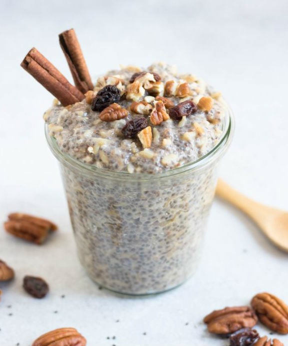 Maple Cinnamon Chia Seed Rice Pudding