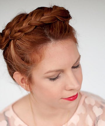 The Crown Braid Cheat for Short Hair 