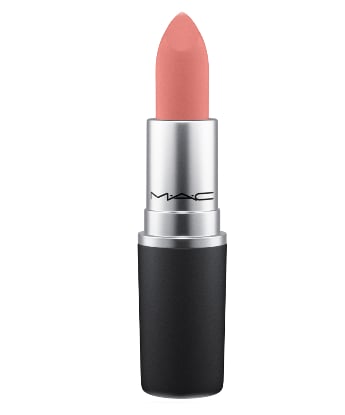 M.A.C. Powder Kiss Lipstick, in Sweet No Sugar, $18.50