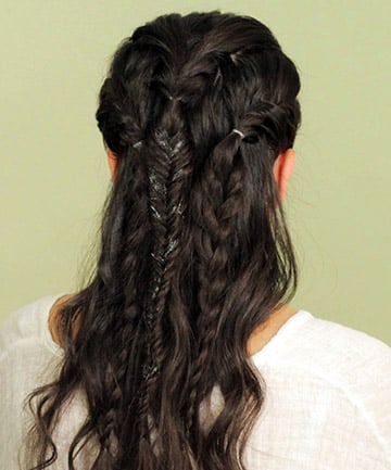 Glittery Fishtail French Braid 