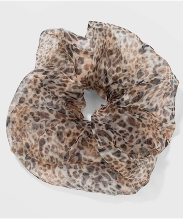 Wild Fable Leopard Print Organza Jumbo Twister Hair Elastics, $4.80